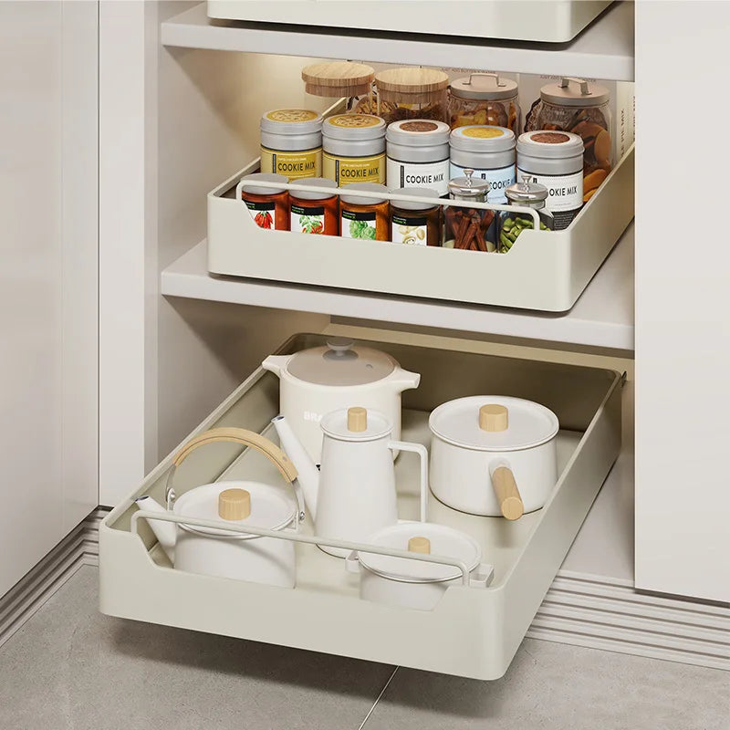 Pull-Out Cabinet Organizer with Sliding Rails