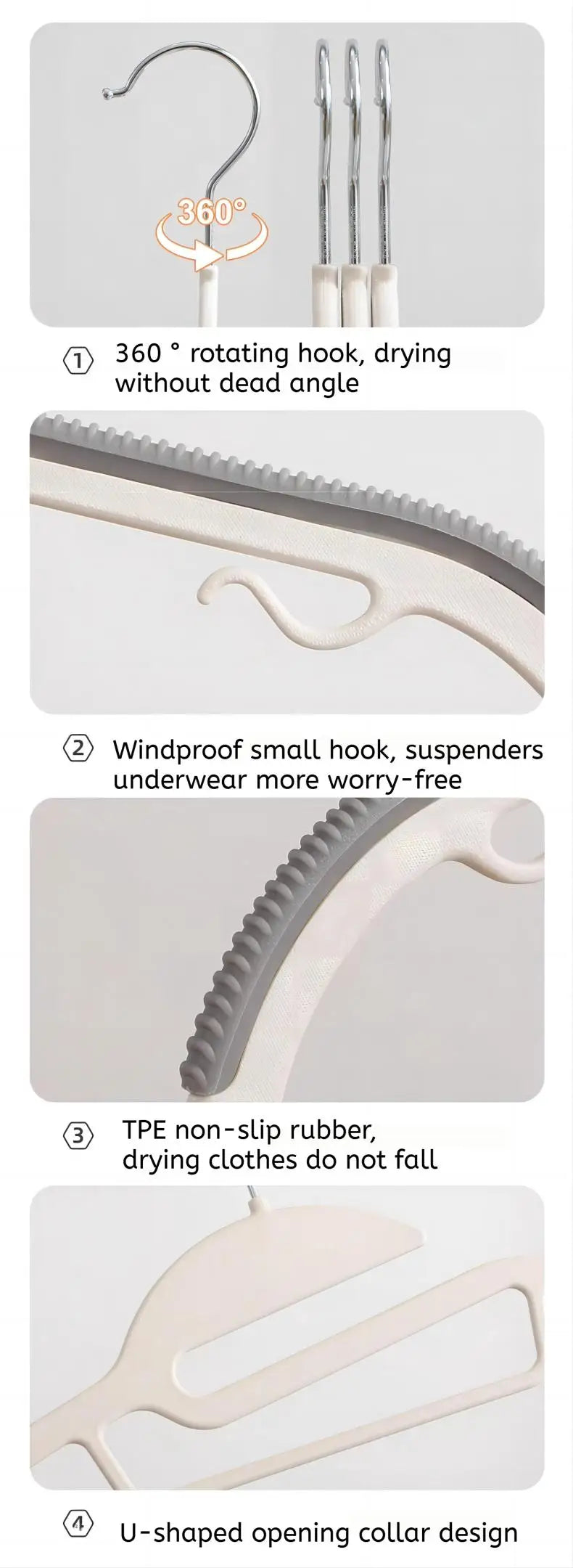10-Pack Non-Slip Space-Saving Clothes Hangers