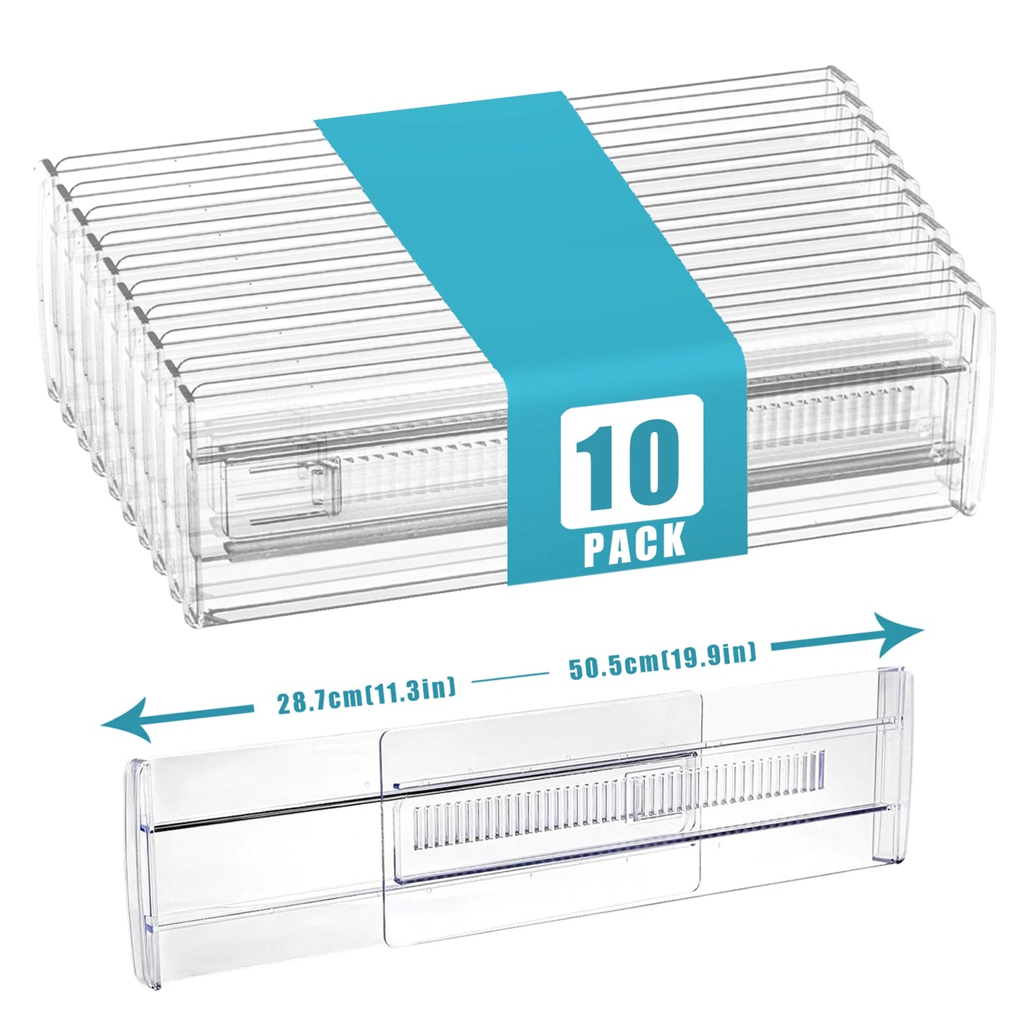 Expandable Clear Drawer Divider Set