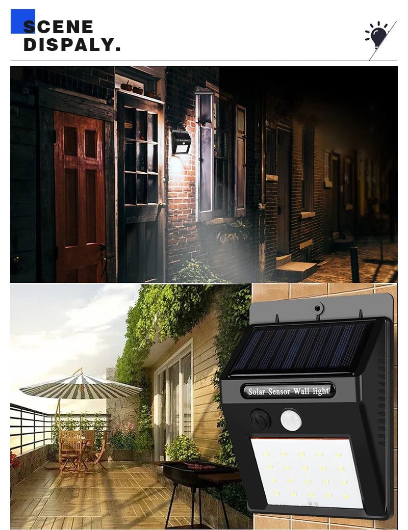 Solar Motion Sensor Wall Light
