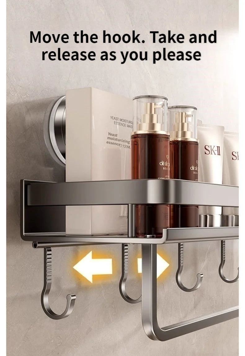 [Duplicate] Suction-Cup Aluminum Bathroom Shelf