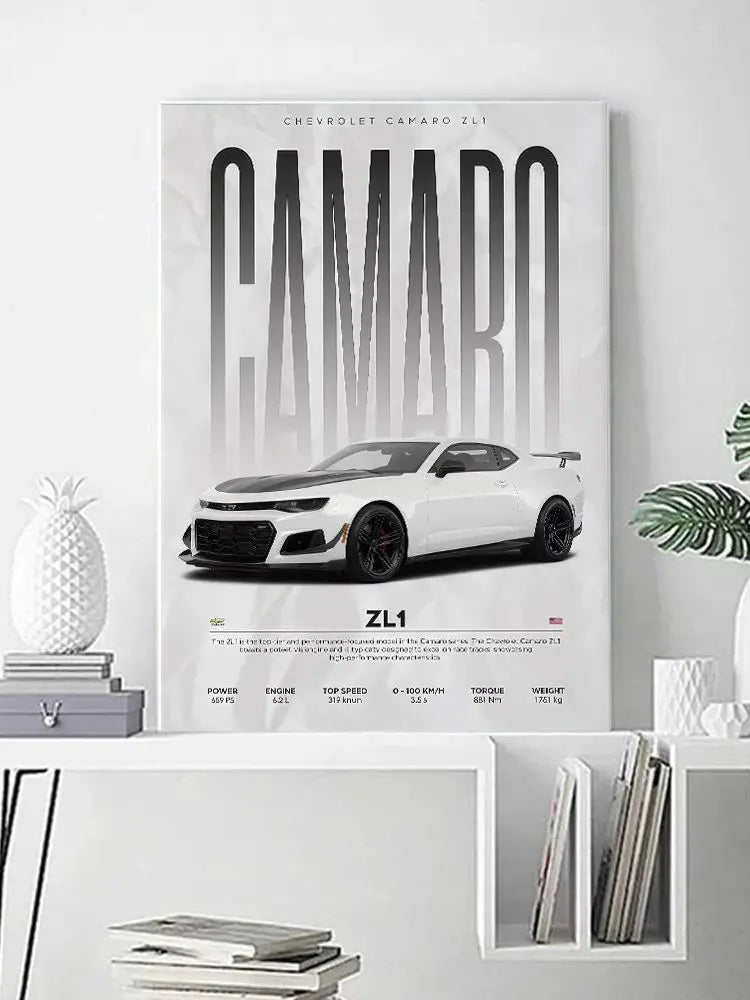 Luxury Sports Car Canvas Wall Art Collection