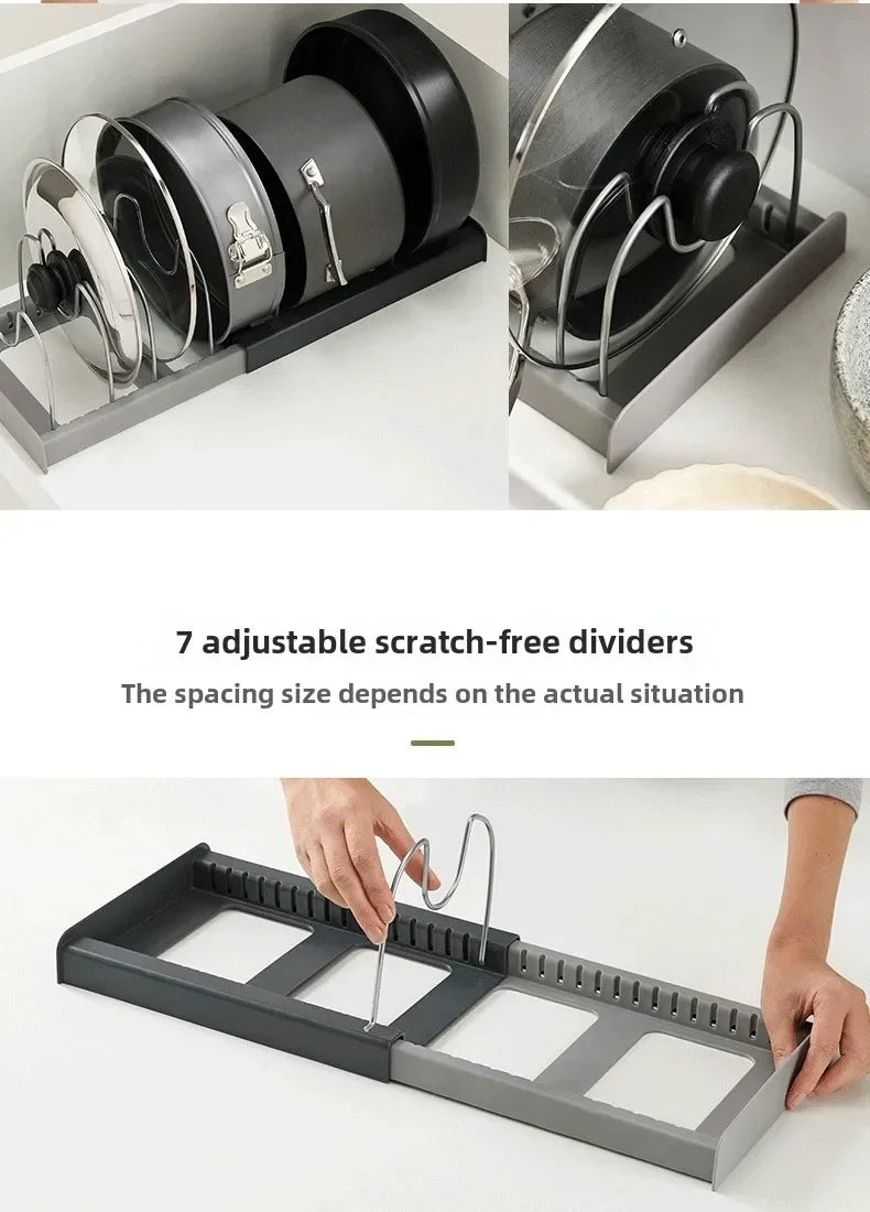 Expandable Pot & Pan Organizer Rack