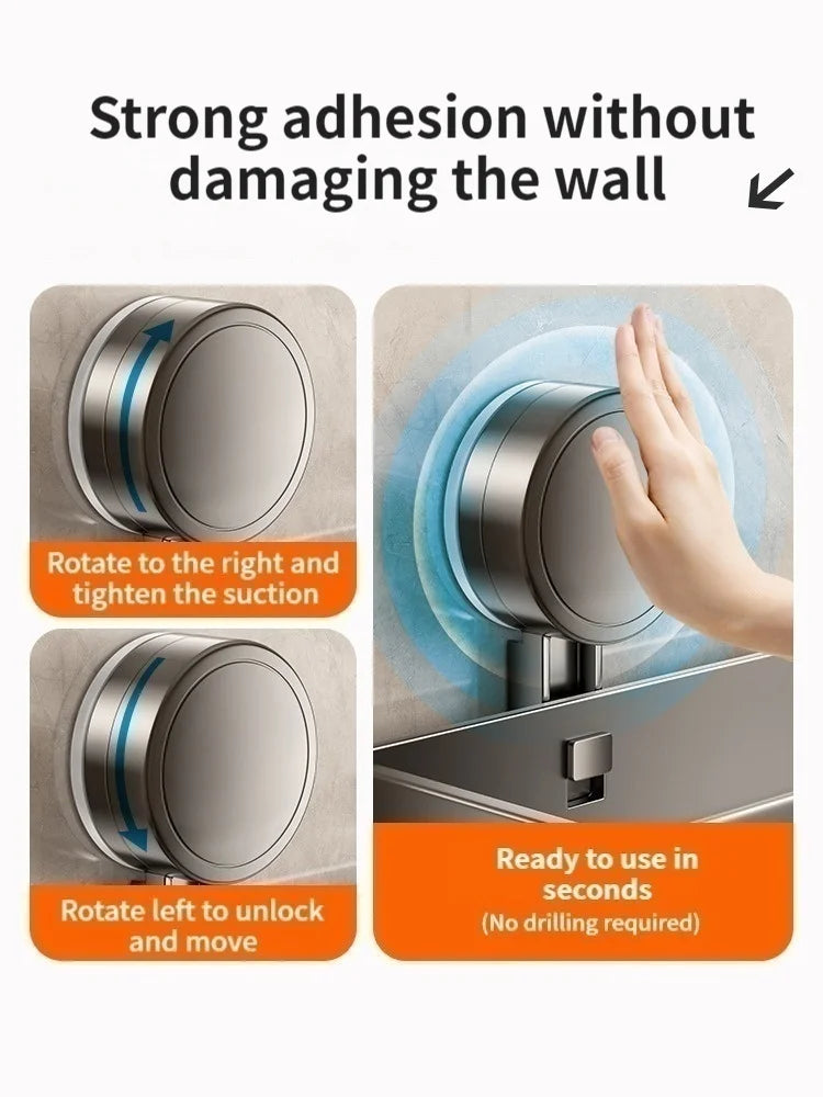 [Duplicate] Suction-Cup Aluminum Bathroom Shelf
