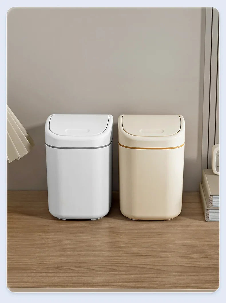 Mini Swing-Lid Desktop Trash Can