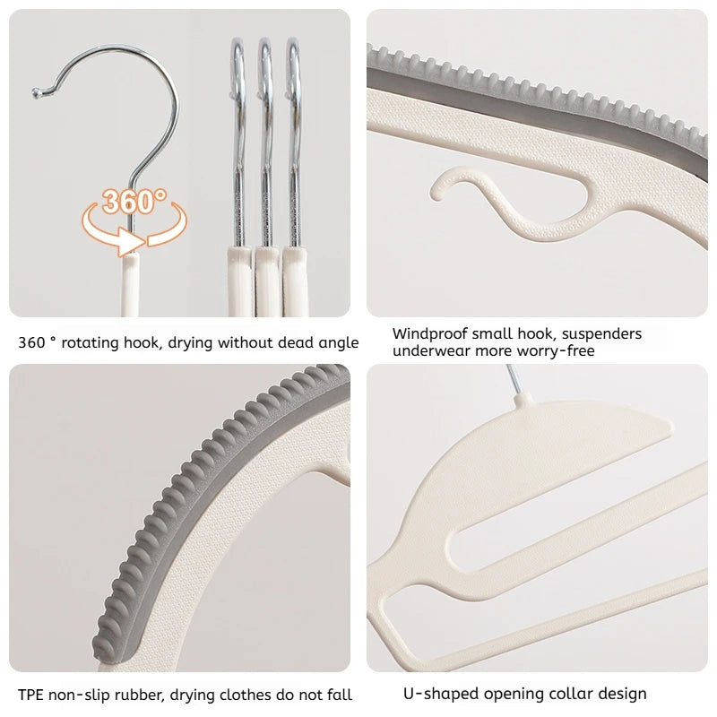 10-Pack Non-Slip Space-Saving Clothes Hangers