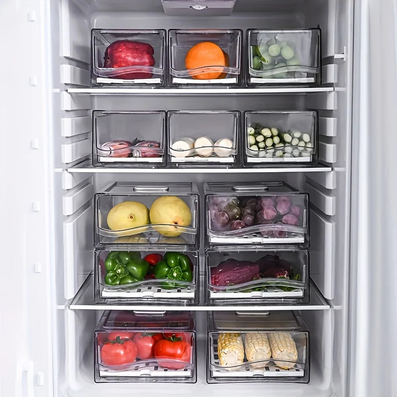 Pull-Out Refrigerator Drawer Storage Box