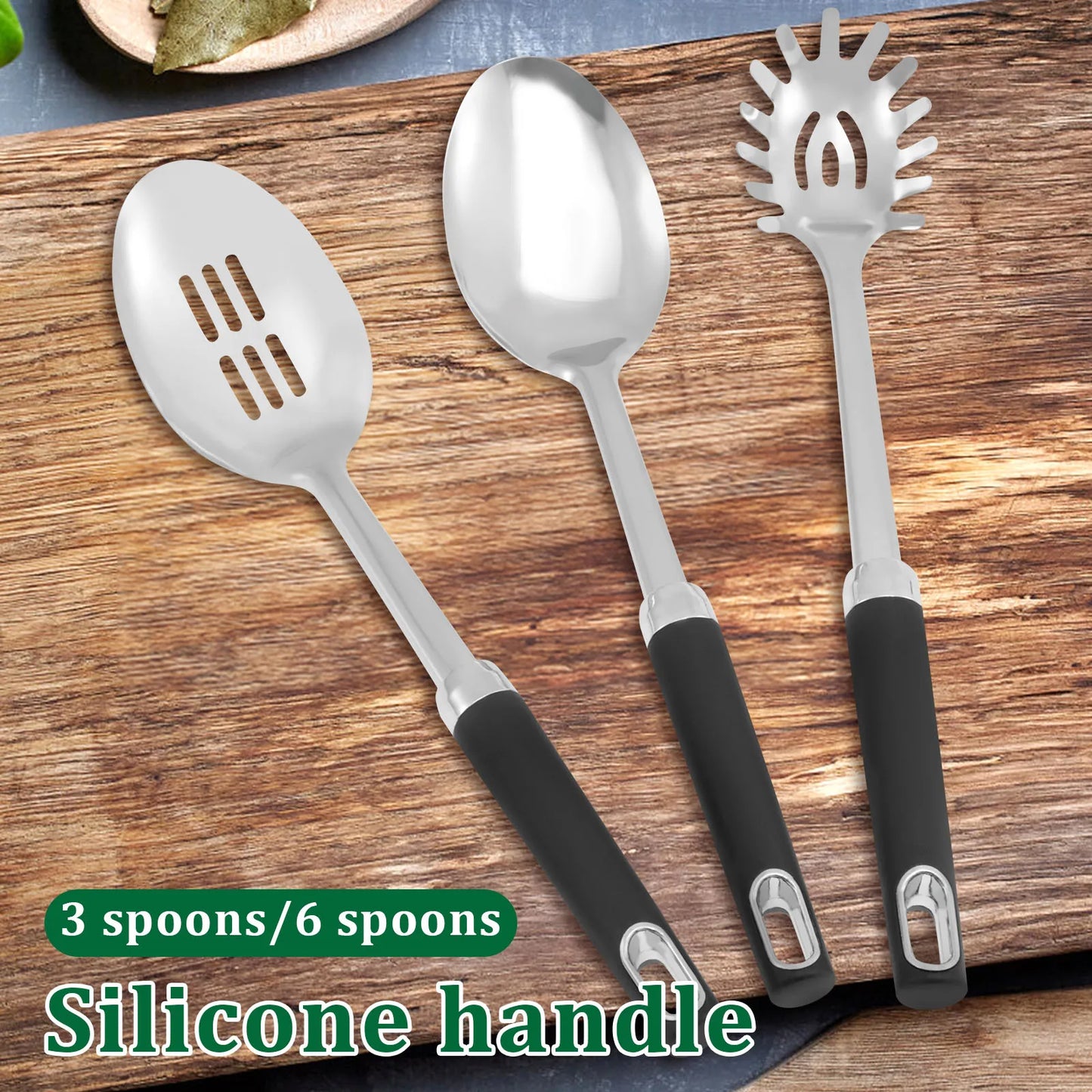 Stainless Steel Serving Spoon Set