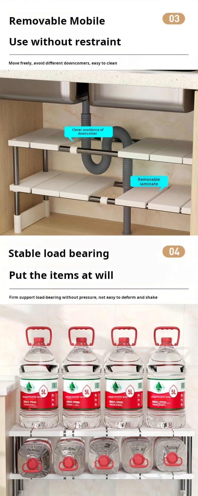 Expandable Under-Sink Storage Rack