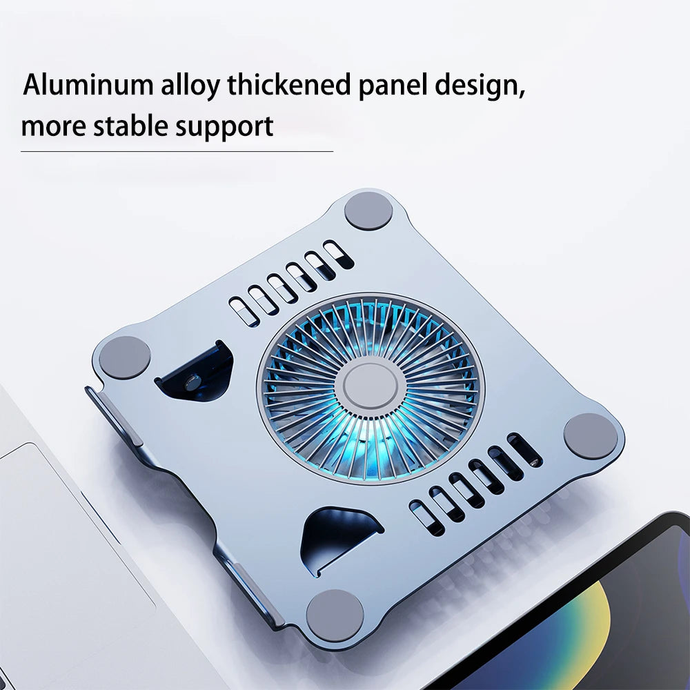 Adjustable Aluminum Laptop Stand with Cooling Fan