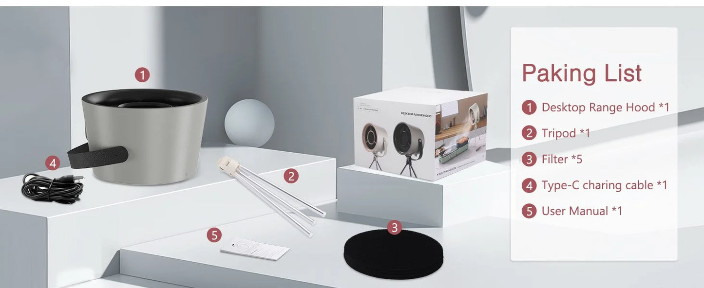 Portable Desktop Range Hood