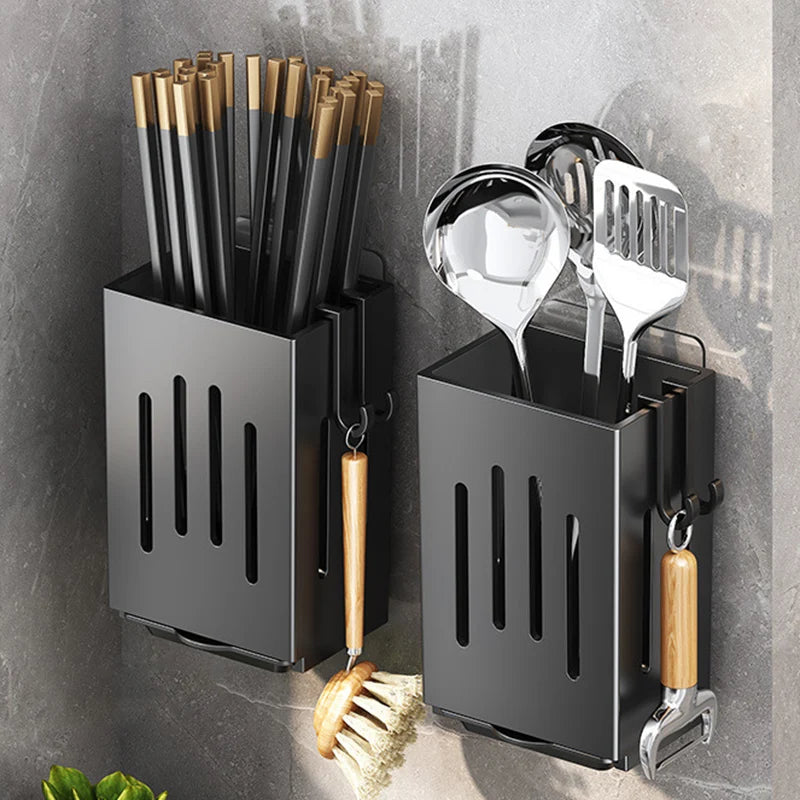 Wall-Mounted Utensil & Chopstick Holder