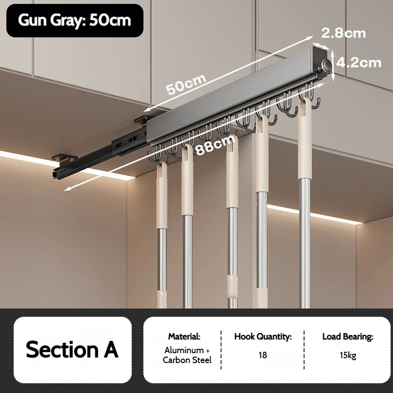Pull-Out Closet Hanging Rod Collection