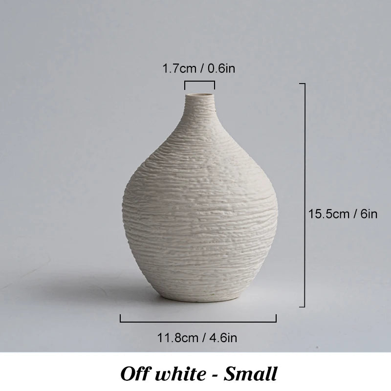 Nordic Ceramic Narrow-Neck Vase