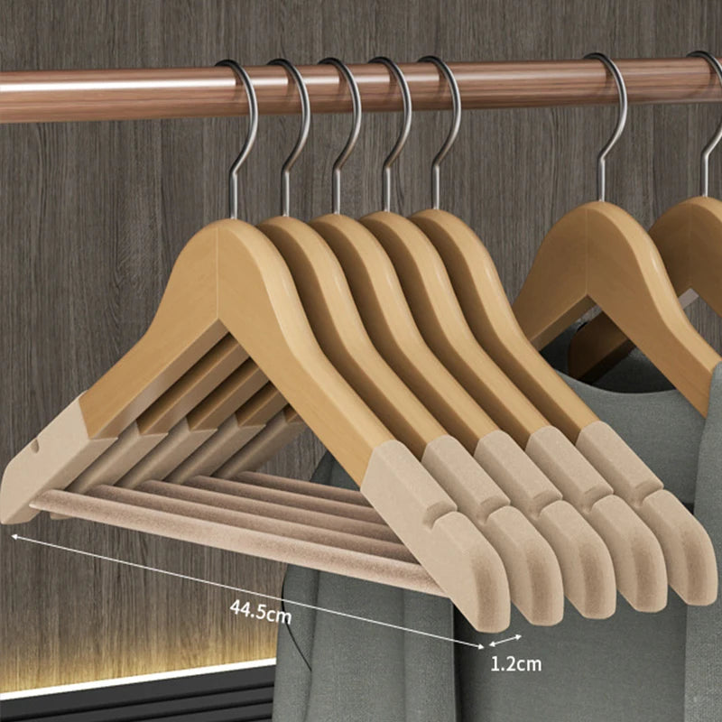 5-Piece Non-Slip Wooden Hanger Set