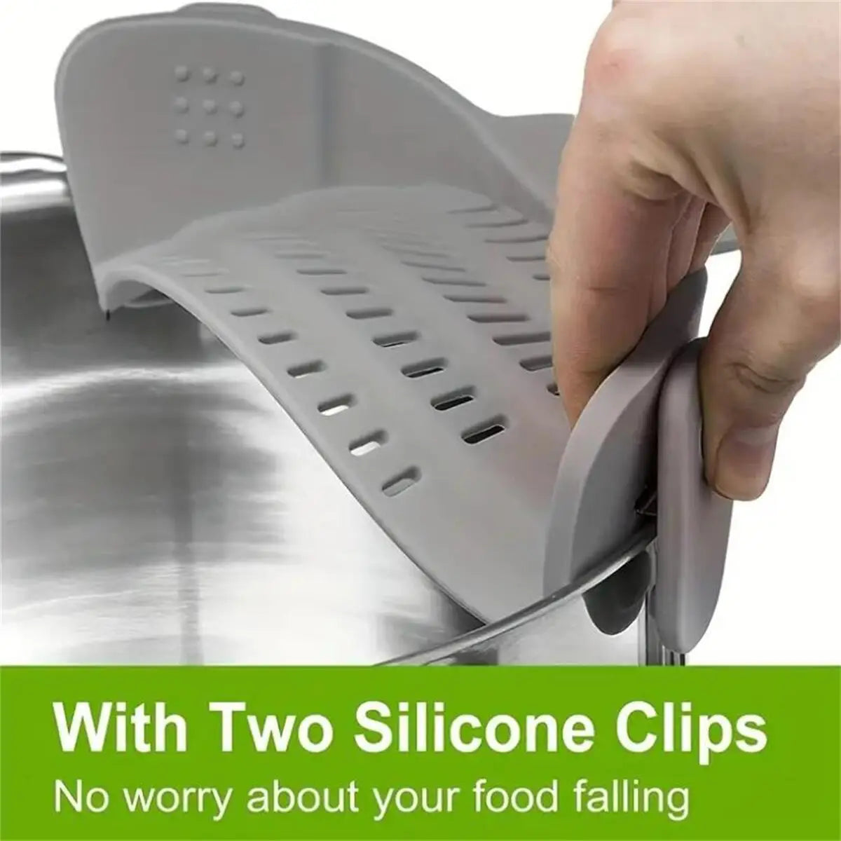 Clip-On Silicone Pot Strainer