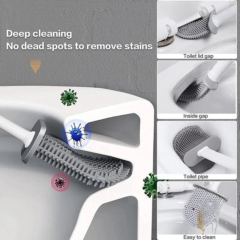Long-Handle Wall-Mounted Toilet Brush