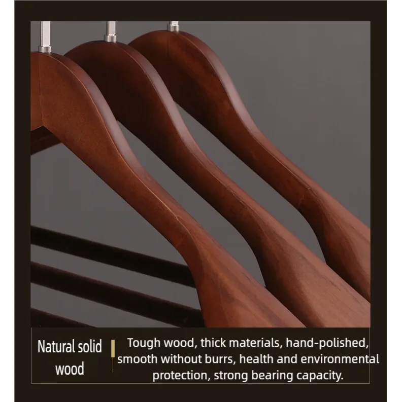 Wide-Shoulder Wooden Suit Hangers