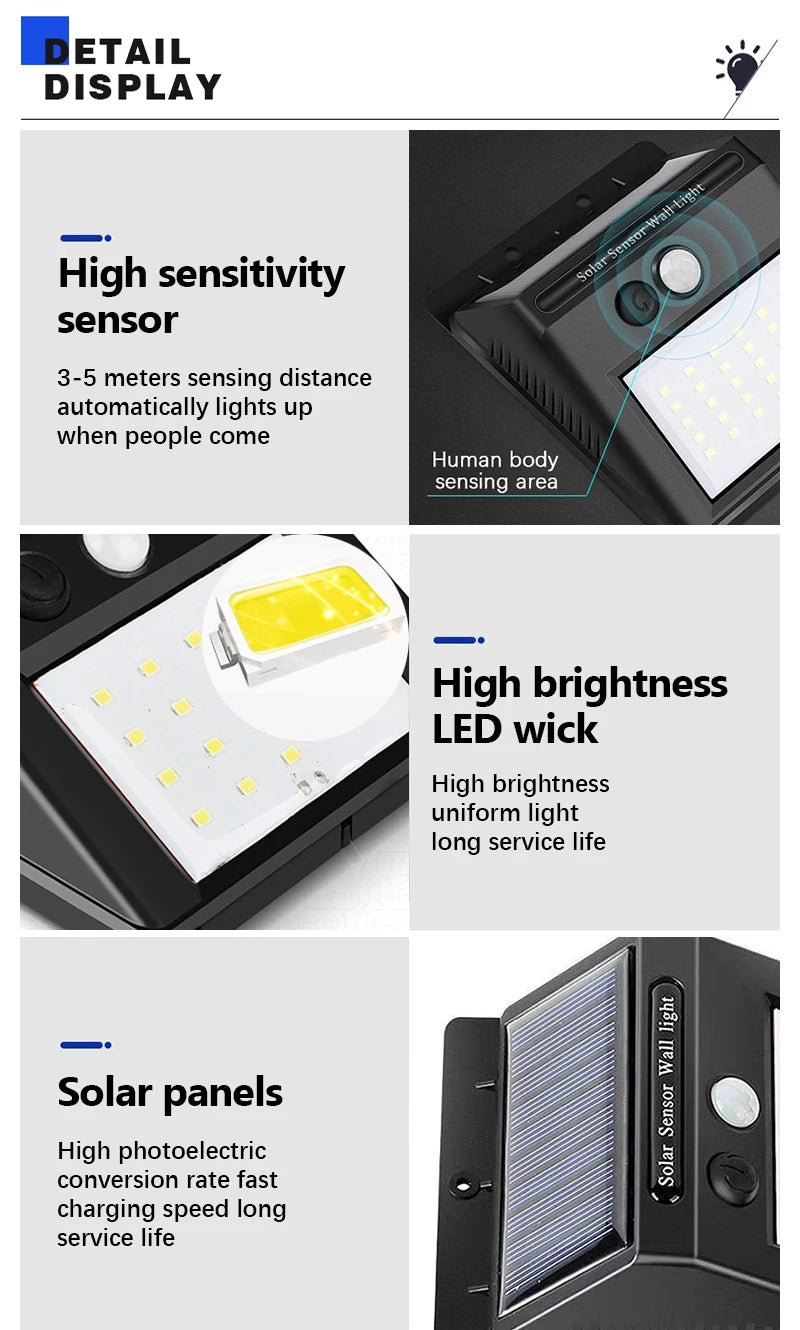 Solar Motion Sensor Wall Light