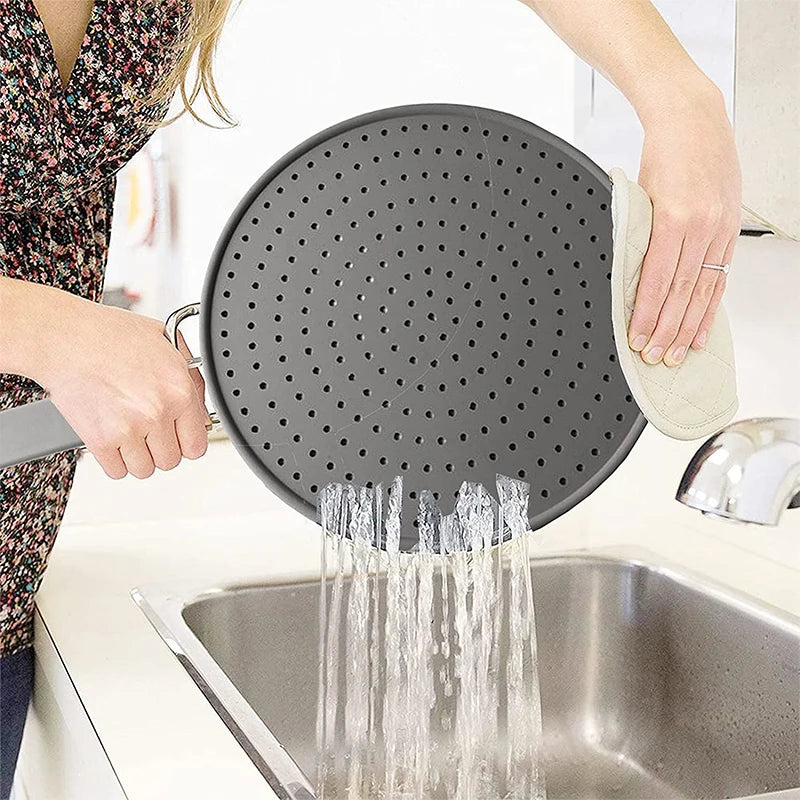 Silicone Splatter Screen with Handle