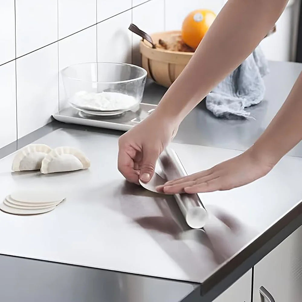 L-Shaped Stainless Steel Countertop Prep Board