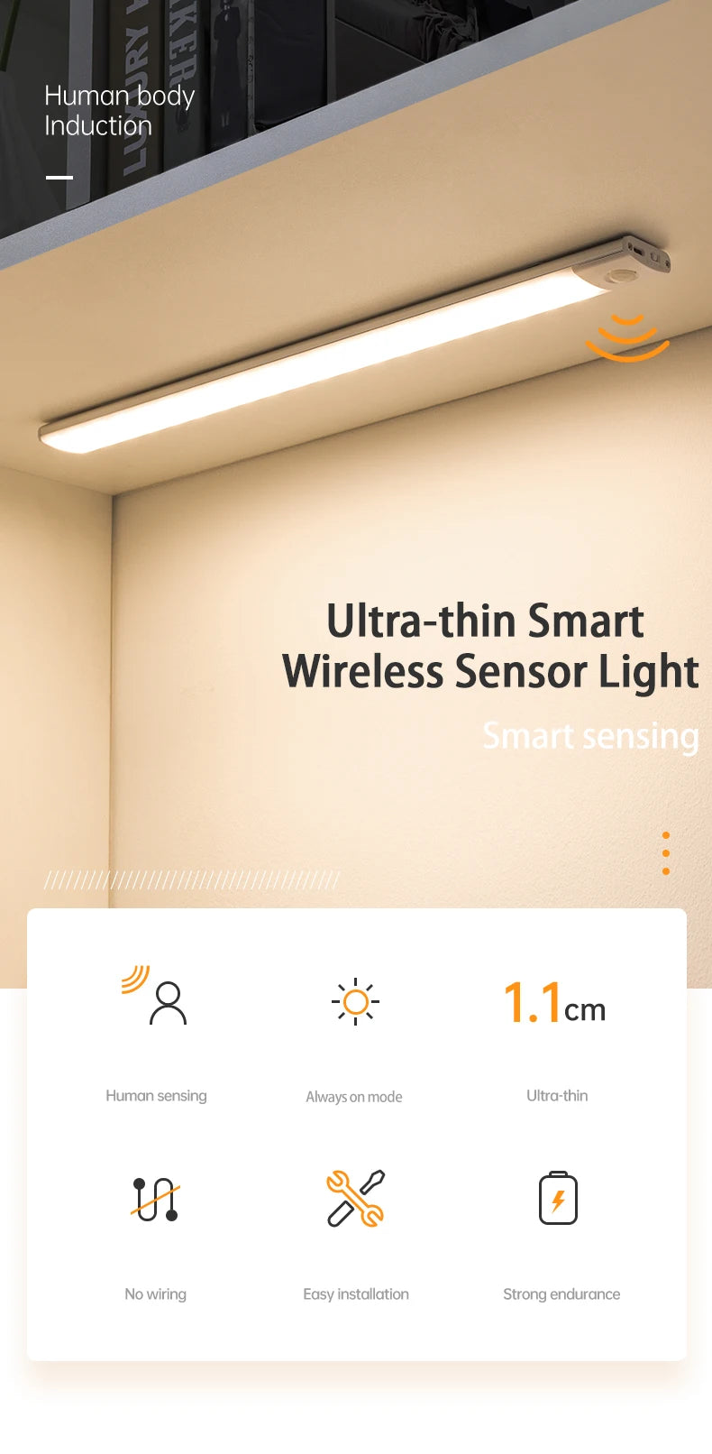 Rechargeable Motion Sensor Light Bar