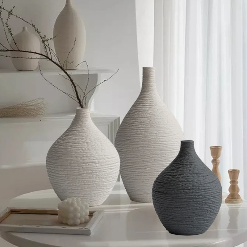 Nordic Ceramic Narrow-Neck Vase