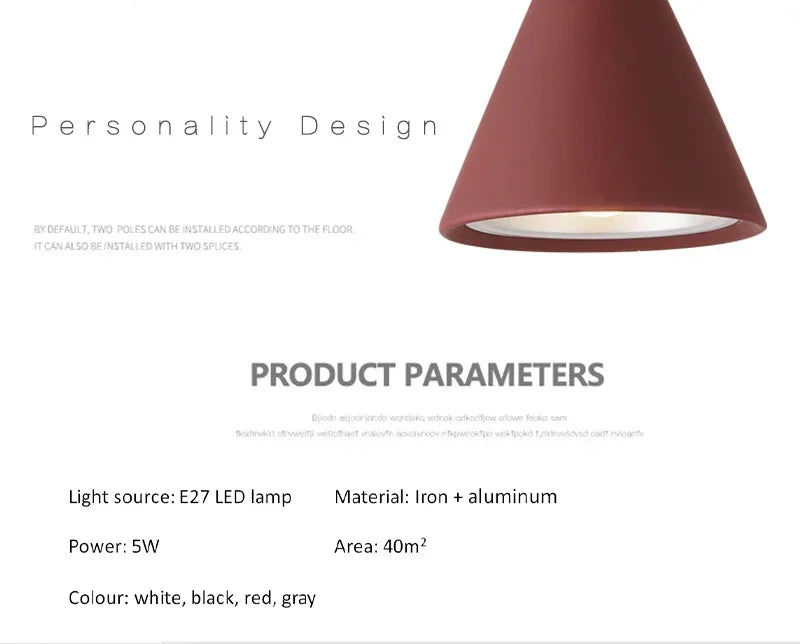 Modern Metal E27 Pendant Light