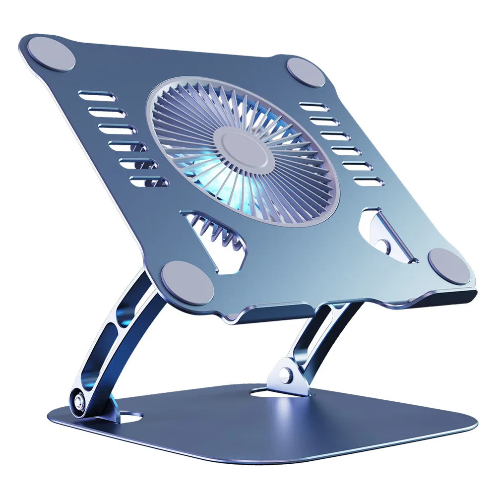Adjustable Aluminum Laptop Stand with Cooling Fan
