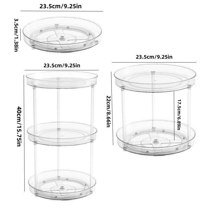 Rotating Tiered Kitchen Storage Rack