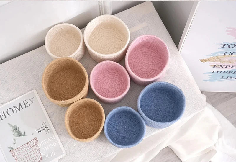 Woven Cotton Rope Storage Basket