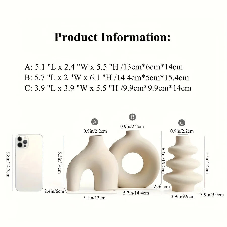 Bohemian Ceramic Vase Set