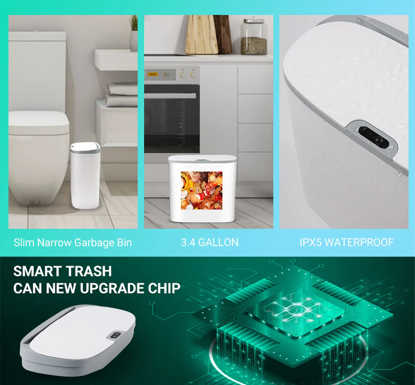 13 L Touchless Sensor Trash Can