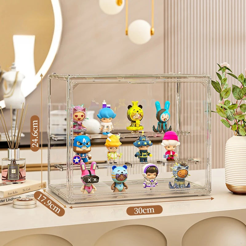 Clear Display Case with Removable Shelves
