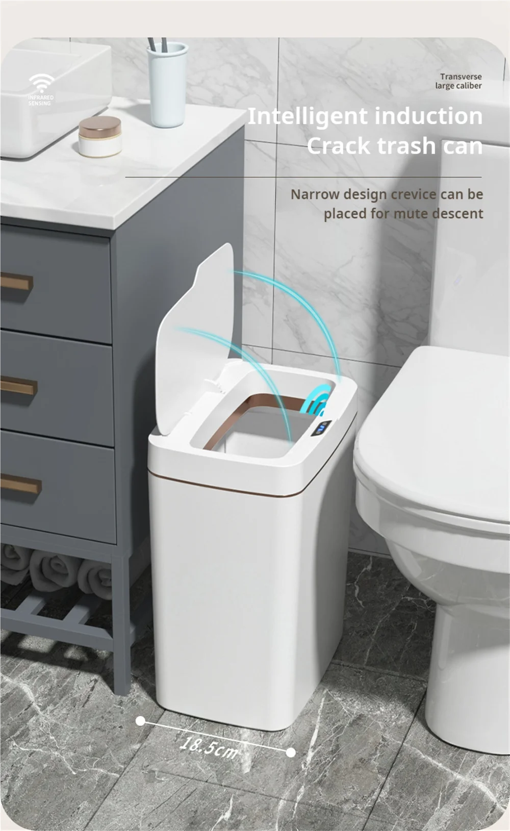 15 L Touchless Auto-Bagging Trash Can