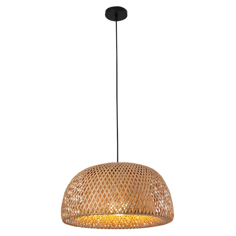 Handwoven Wicker Pendant Light