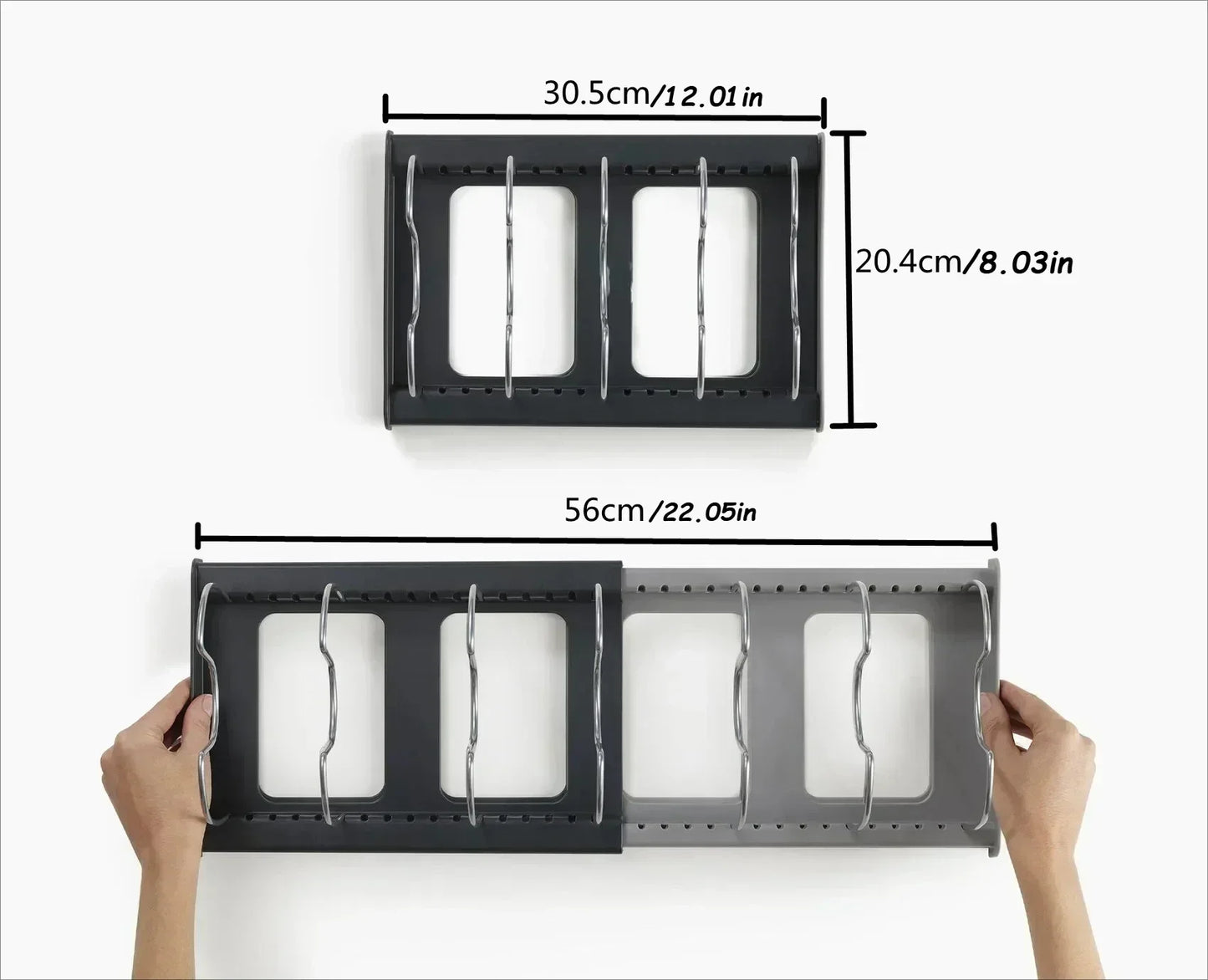 Expandable Pot & Pan Organizer Rack