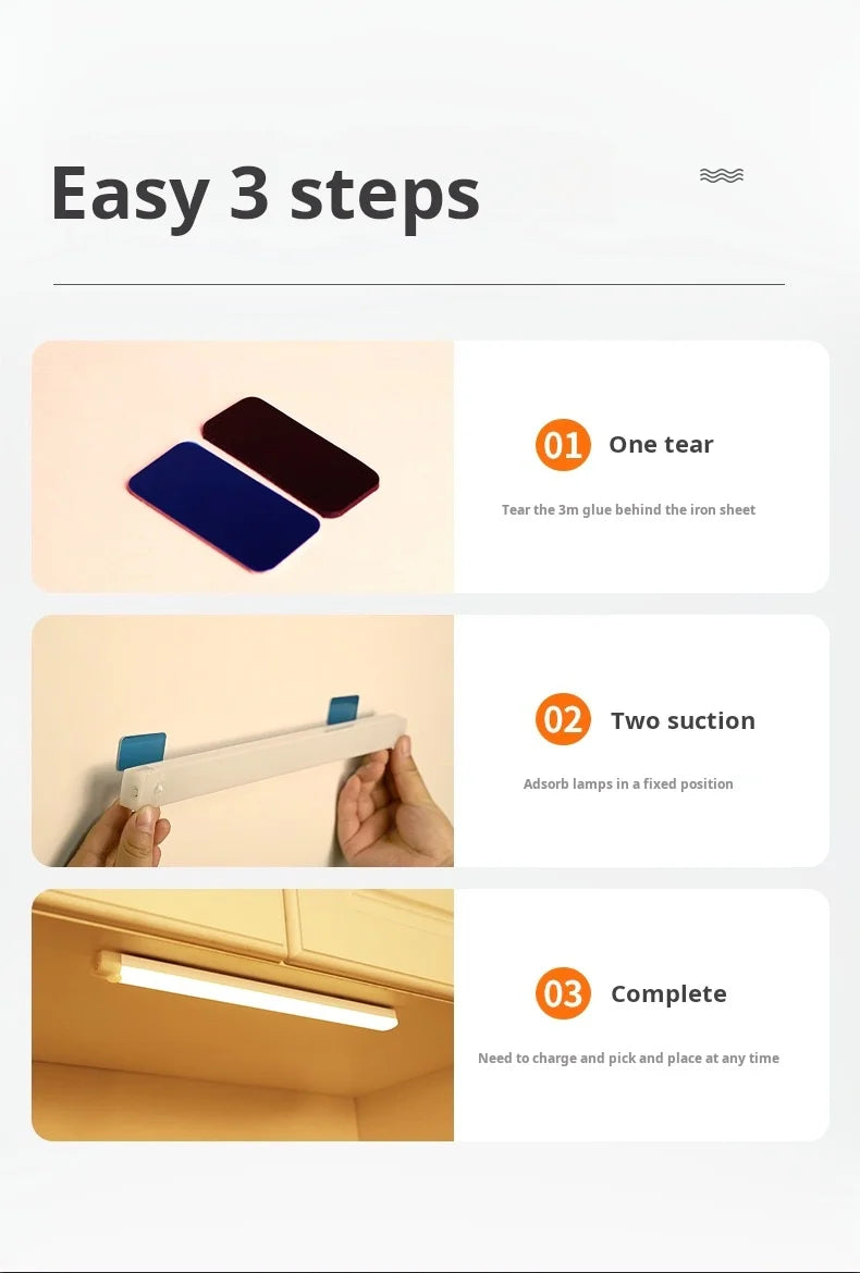 Compact Rechargeable Motion Sensor Cabinet Light