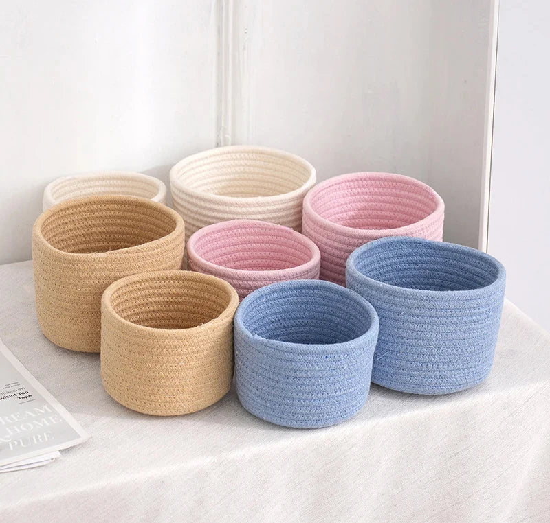 Woven Cotton Rope Storage Basket