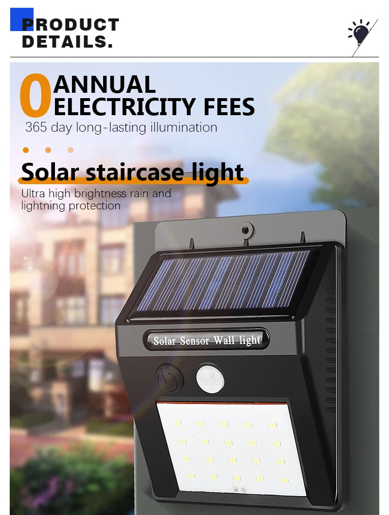 Solar Motion Sensor Wall Light