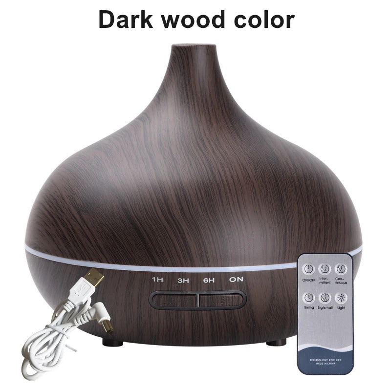 550ml Wood-Grain Essential Oil Diffuser