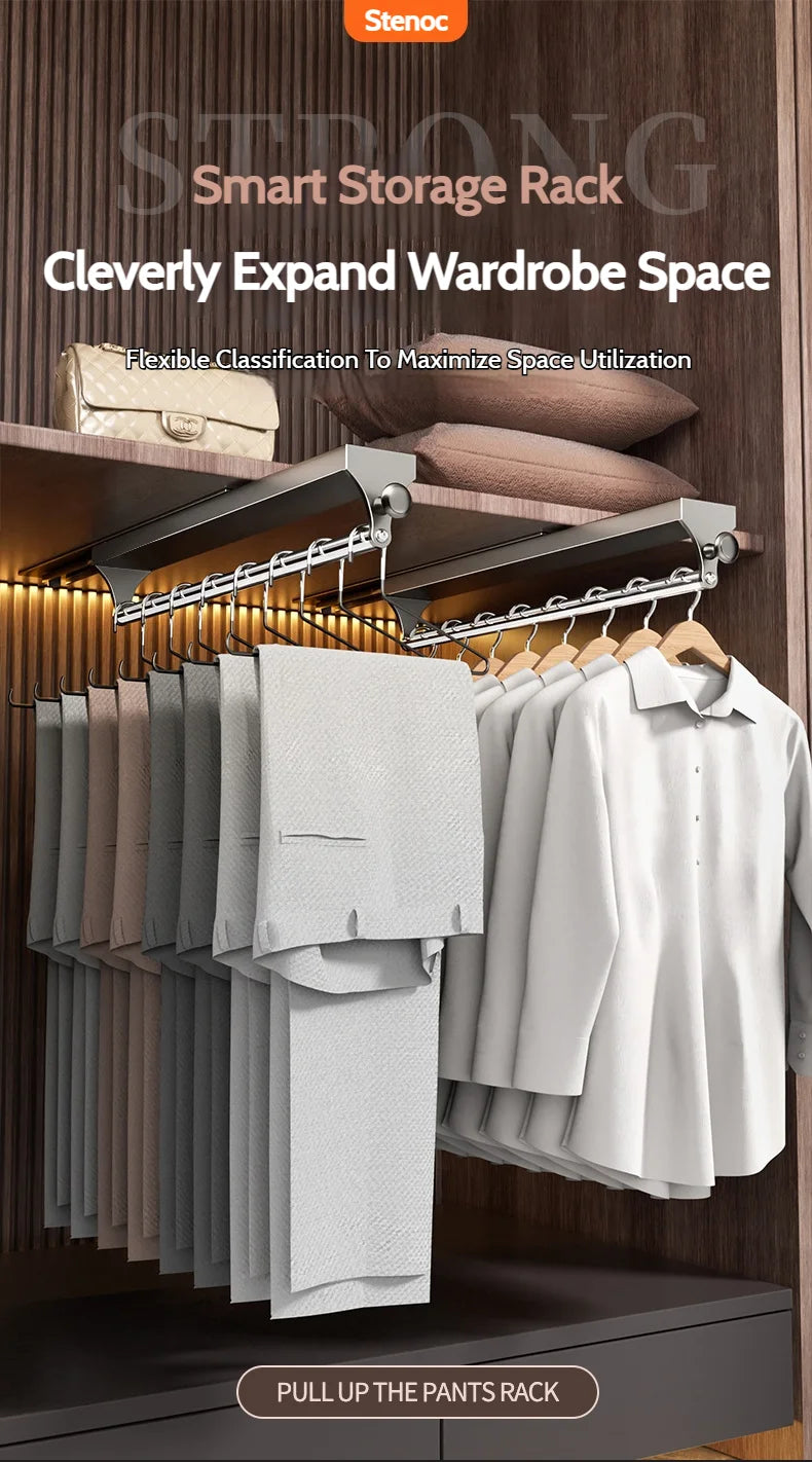 Pull-Out Closet Hanging Rod Collection