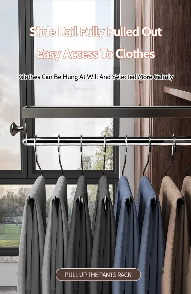 Pull-Out Closet Hanging Rod Collection