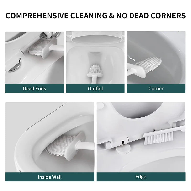 Long-Handle Wall-Mounted Toilet Brush