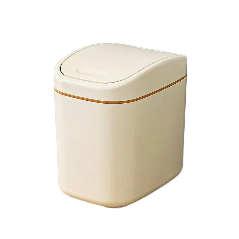 Mini Swing-Lid Desktop Trash Can