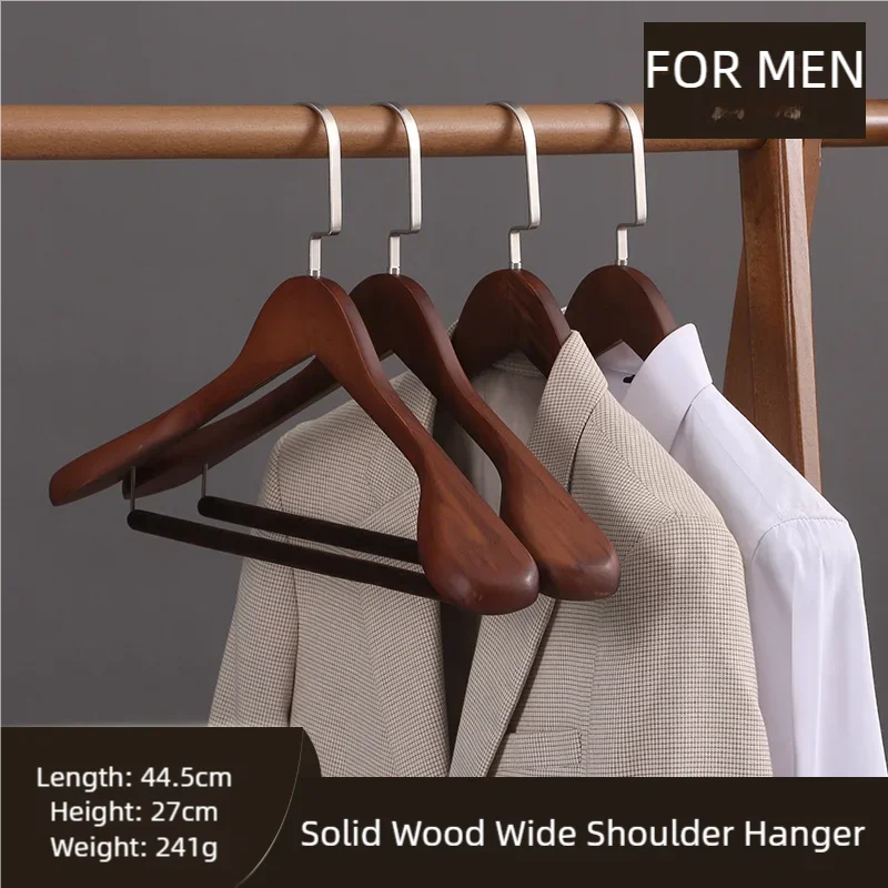 Wide-Shoulder Wooden Suit Hangers