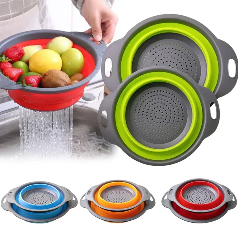 Collapsible Silicone Colander with Handles