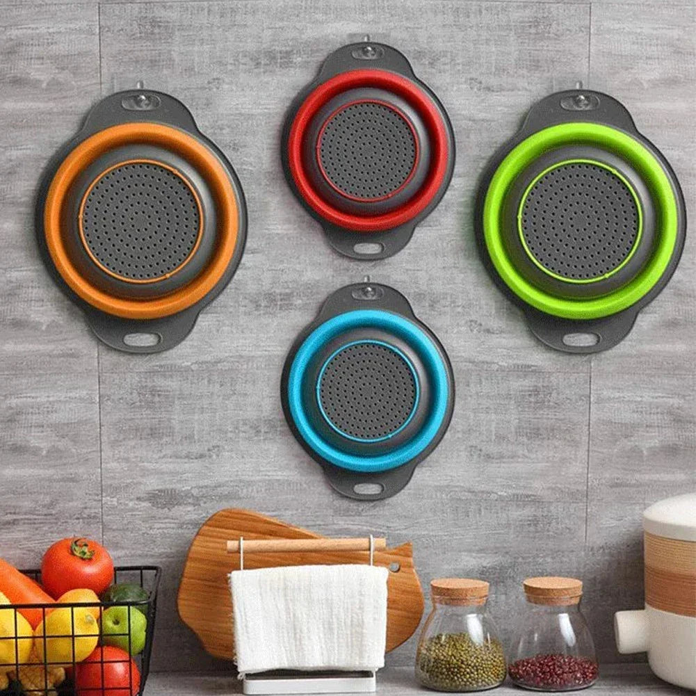 Collapsible Silicone Colander with Handles