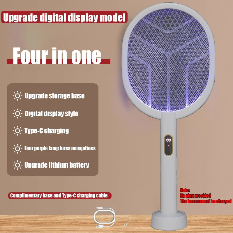 3-in-1 Rechargeable Electric Mosquito Swatter