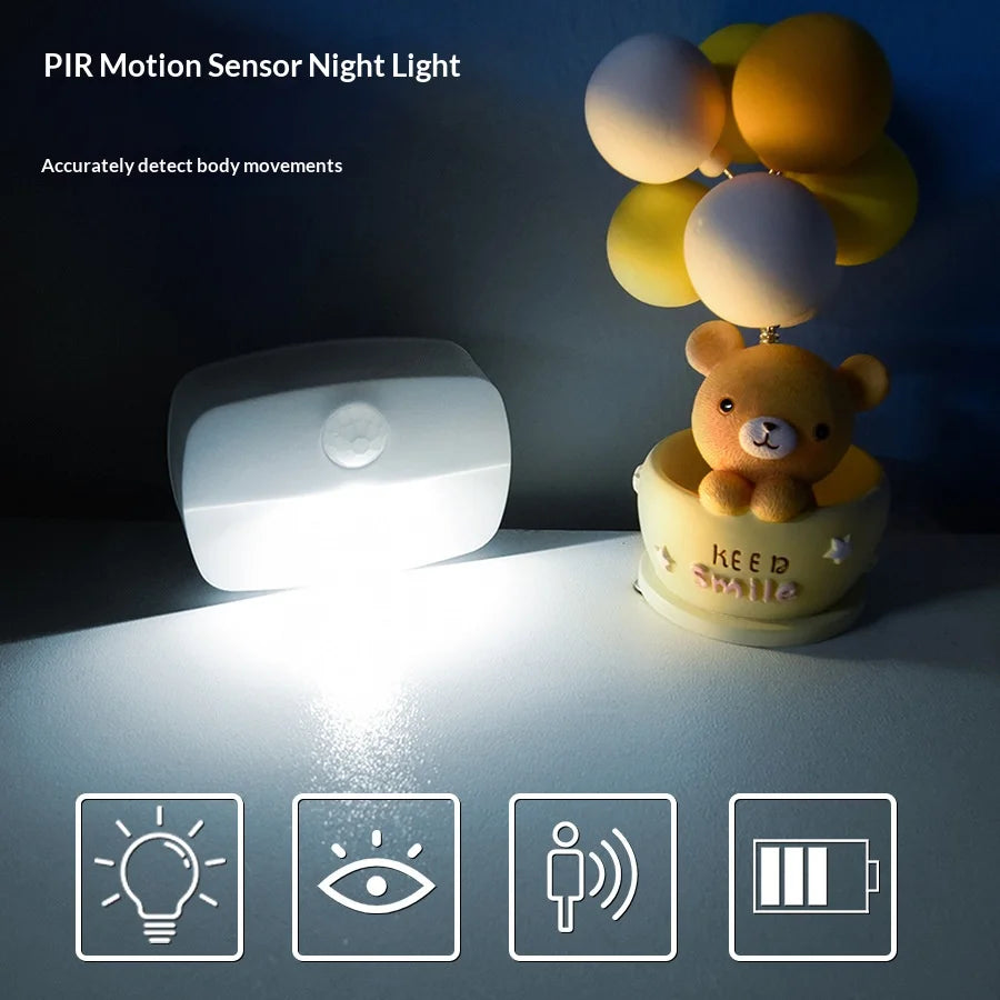Plug-in motion sensor LED night light